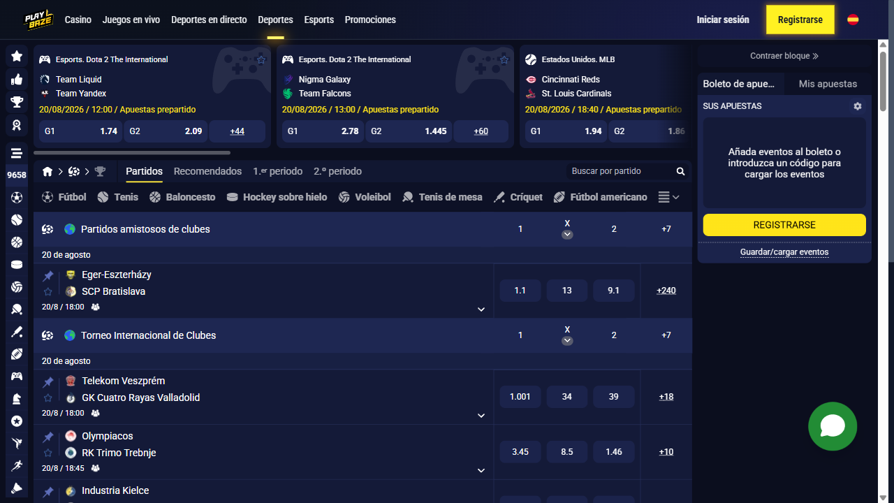 Captura 1 de la web de PlayBaze en español